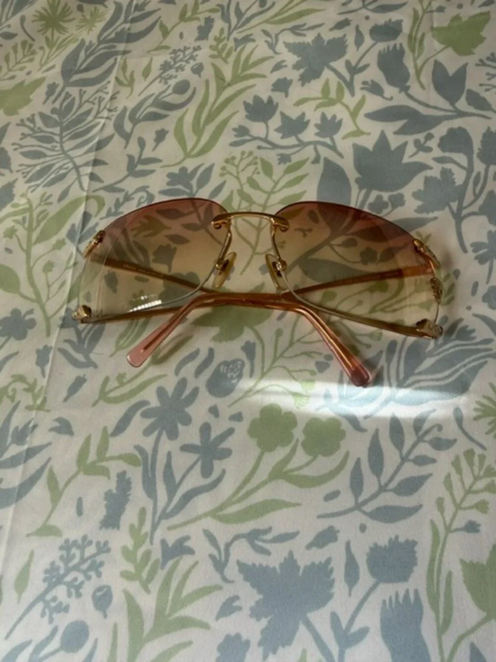 Versace Sunglasses 2004 Vintage Rimless Gold Medusa